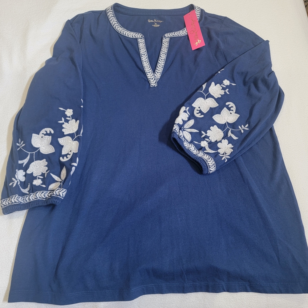 Lilly Pulitzer sz XL KACIA Embroidered Tunic